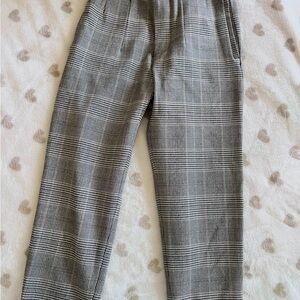 Kids Gray Plaid Pants